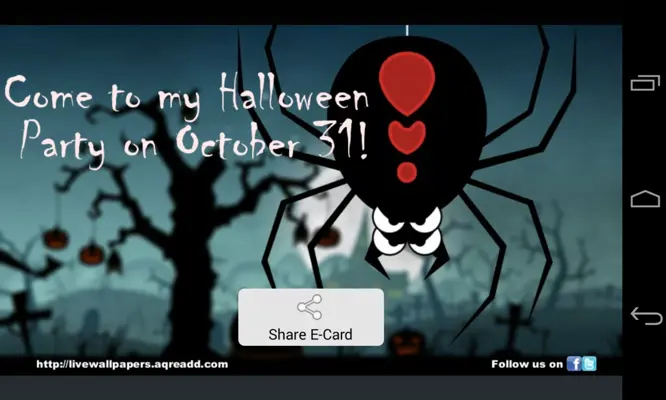 Halloween E-Cards android App screenshot 0